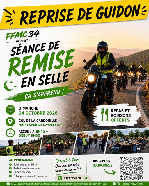 Matinée Reprise de Guidon avec la FFMC 34